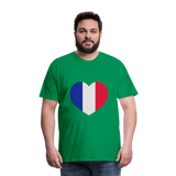 Camiseta premium hombre"love french futbol" - kelly green