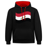 Sudadera con capucha en contraste"flag iraq" - black/red