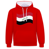 Sudadera con capucha en contraste"flag iraq" - red/white