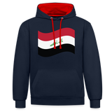 Sudadera con capucha en contraste"flag iraq" - navy/red