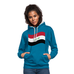 Sudadera con capucha en contraste"flag iraq" - peacock blue/heather grey