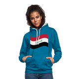 Sudadera con capucha en contraste"flag iraq" - peacock blue/heather grey