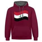 Sudadera con capucha en contraste"flag iraq" - burgundy/charcoal