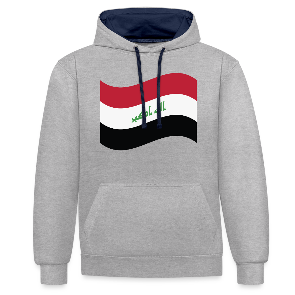 Sudadera con capucha en contraste"flag iraq" - heather grey/navy
