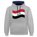 Sudadera con capucha en contraste"flag iraq" - heather grey/navy