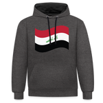 Sudadera con capucha en contraste"flag iraq" - charcoal/black