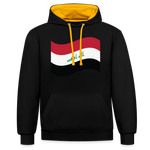 Sudadera con capucha en contraste"flag iraq" - black/gold