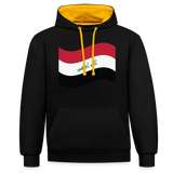 Sudadera con capucha en contraste"flag iraq" - black/gold