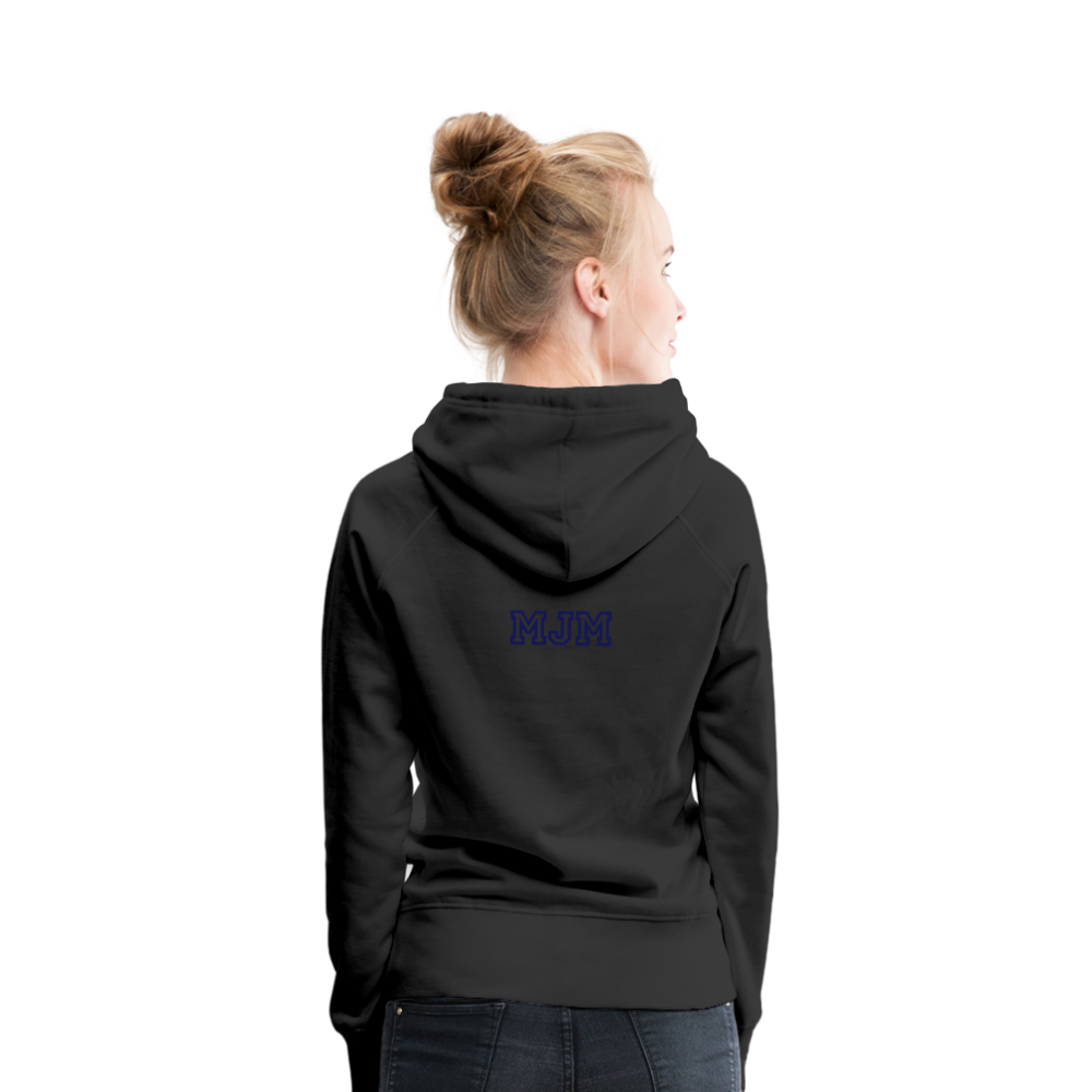 Sudadera con capucha premium para mujer"Samurai Burger" - black