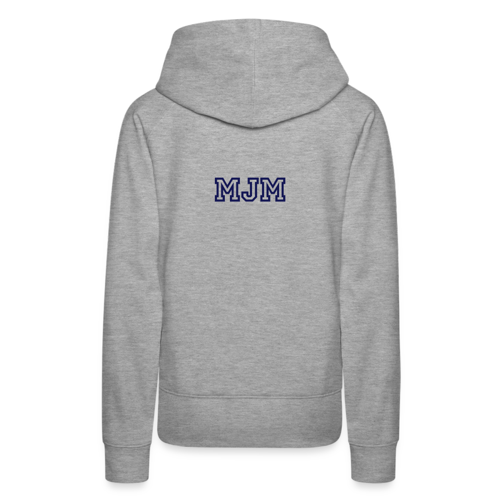 Sudadera con capucha premium para mujer"Samurai Burger" - heather grey