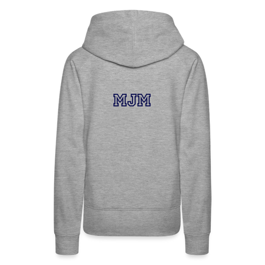 Sudadera con capucha premium para mujer"Samurai Burger" - heather grey