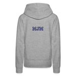 Sudadera con capucha premium para mujer"Samurai Burger" - heather grey