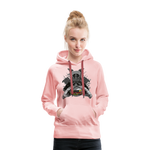 Sudadera con capucha premium para mujer"Samurai Burger" - crystal pink