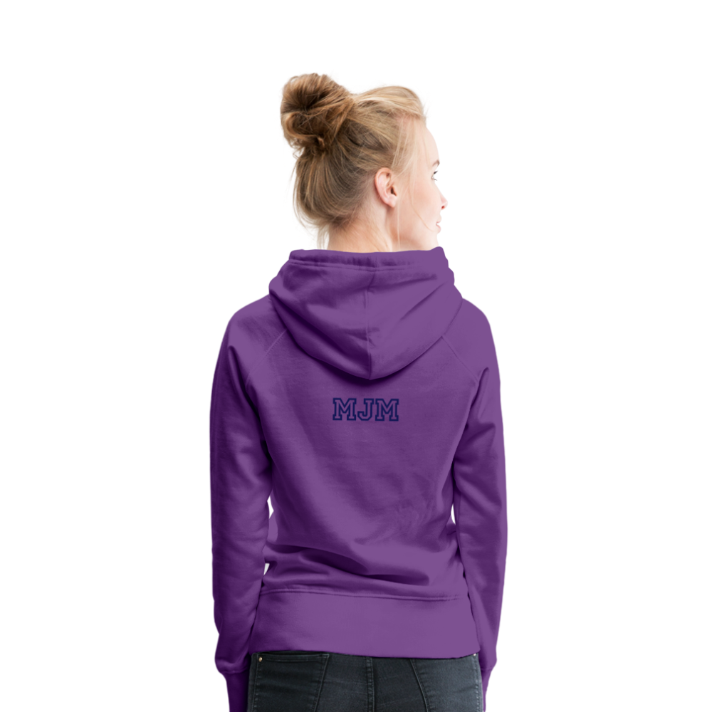 Sudadera con capucha premium para mujer"Samurai Burger" - purple