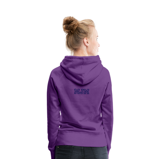 Sudadera con capucha premium para mujer"Samurai Burger" - purple