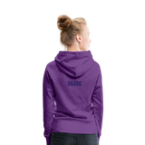 Sudadera con capucha premium para mujer"Samurai Burger" - purple