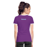 Camiseta contraste mujer"be brave" - purple/white