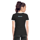 Camiseta contraste mujer"be brave" - black/white