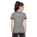 Camiseta contraste mujer"be brave" - heather grey/black