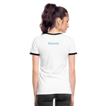 Camiseta contraste mujer"be brave" - white/black