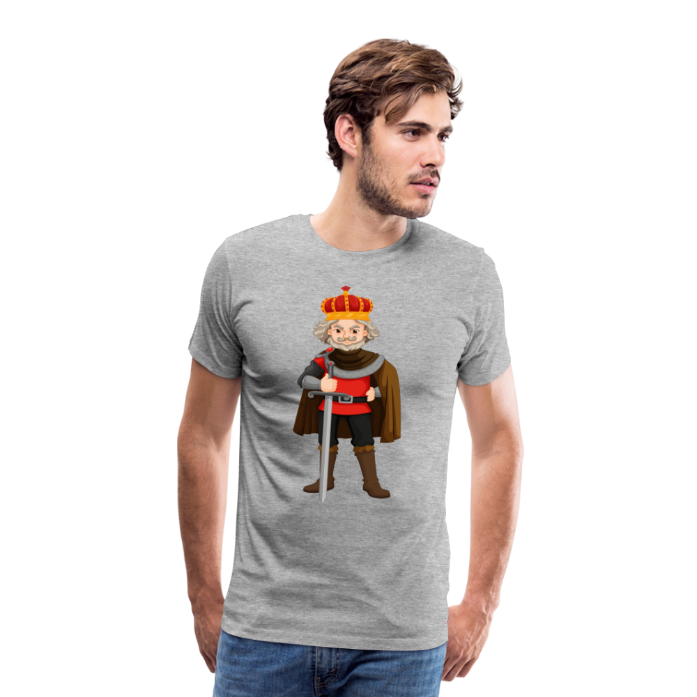 Camiseta premium hombre"king" - heather grey