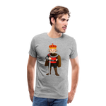 Camiseta premium hombre"king" - heather grey