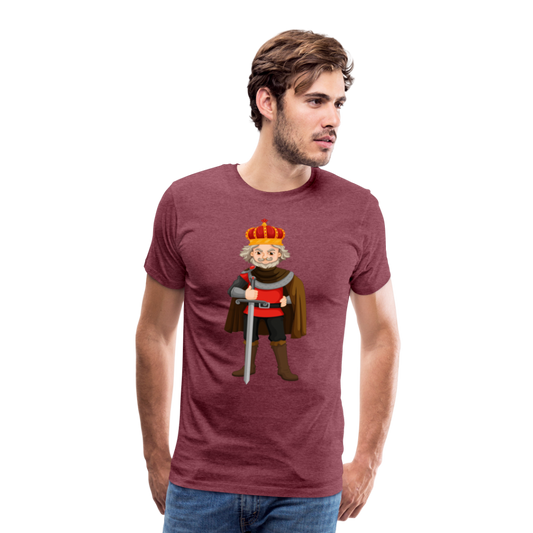 Camiseta premium hombre"king" - heather burgundy