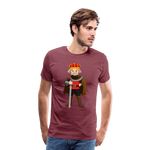 Camiseta premium hombre"king" - heather burgundy