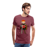 Camiseta premium hombre"king" - heather burgundy