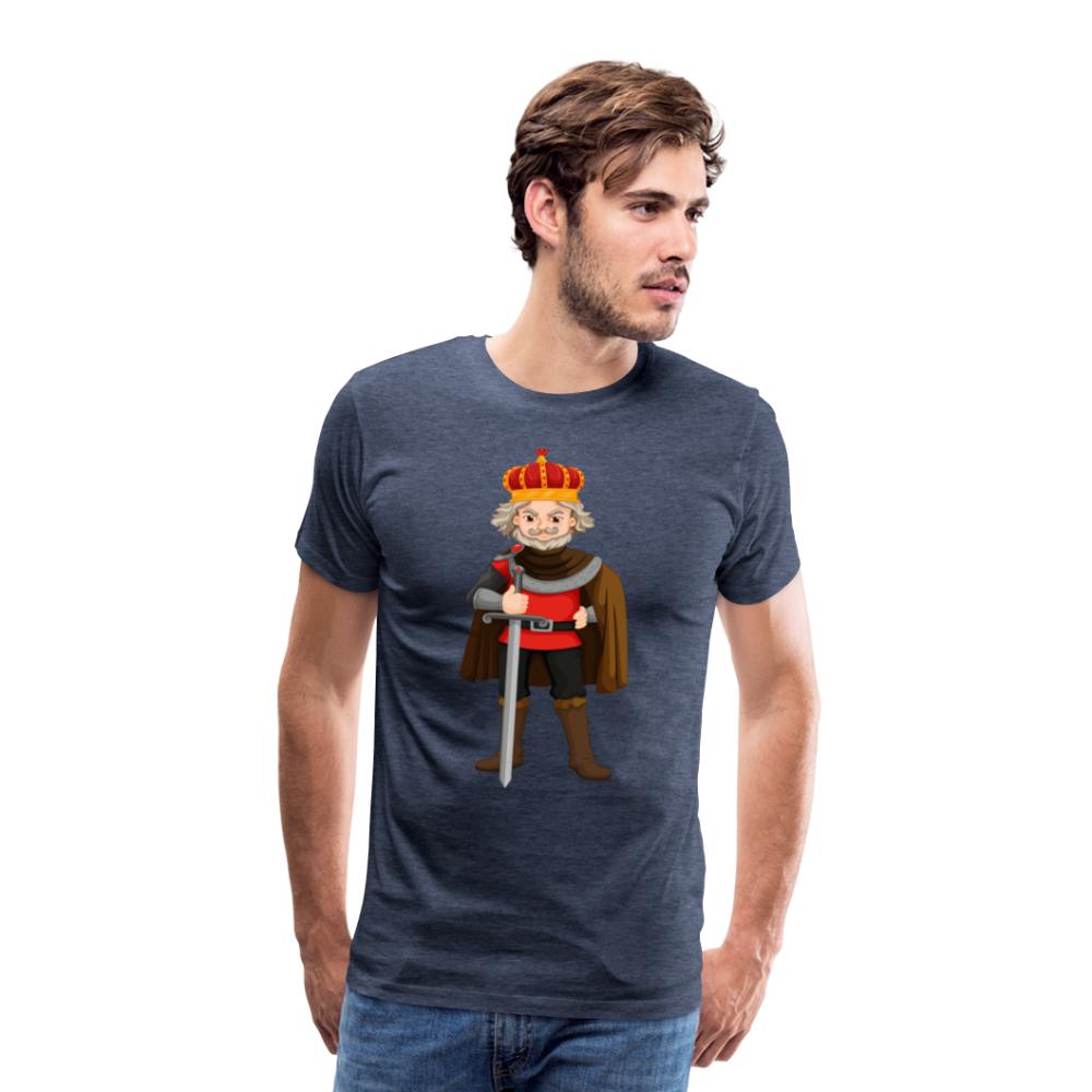 Camiseta premium hombre"king" - heather blue