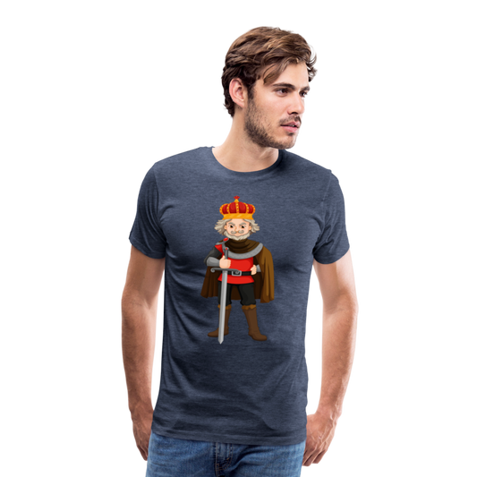 Camiseta premium hombre"king" - heather blue