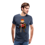 Camiseta premium hombre"king" - heather blue