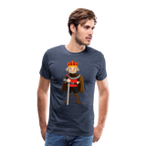 Camiseta premium hombre"king" - heather blue