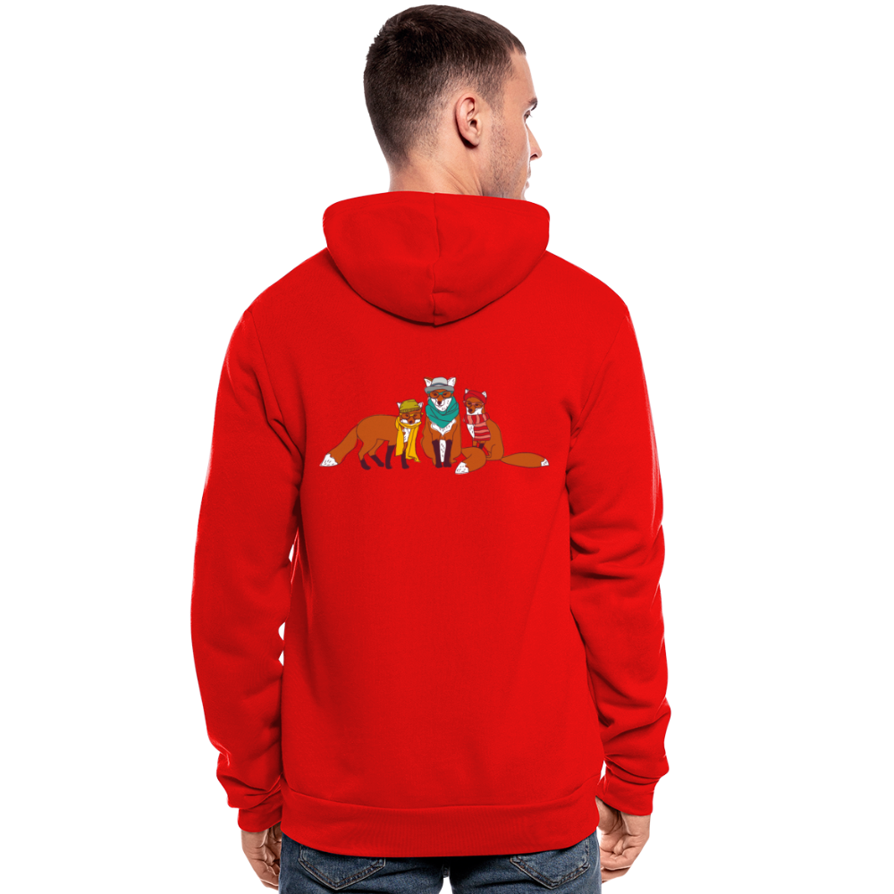 Nuestra chaqueta con capucha de Bella + Canvas"foxes" - classic red