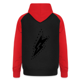 Sudadera con capucha de béisbol unisex"guitarist deer" - black/red