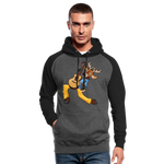 Sudadera con capucha de béisbol unisex"guitarist deer" - graphite/black