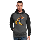 Sudadera con capucha de béisbol unisex"guitarist deer" - graphite/black