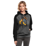 Sudadera con capucha de béisbol unisex"guitarist deer" - graphite/black