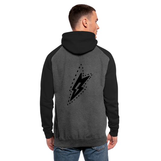 Sudadera con capucha de béisbol unisex"guitarist deer" - graphite/black