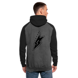 Sudadera con capucha de béisbol unisex"guitarist deer" - graphite/black