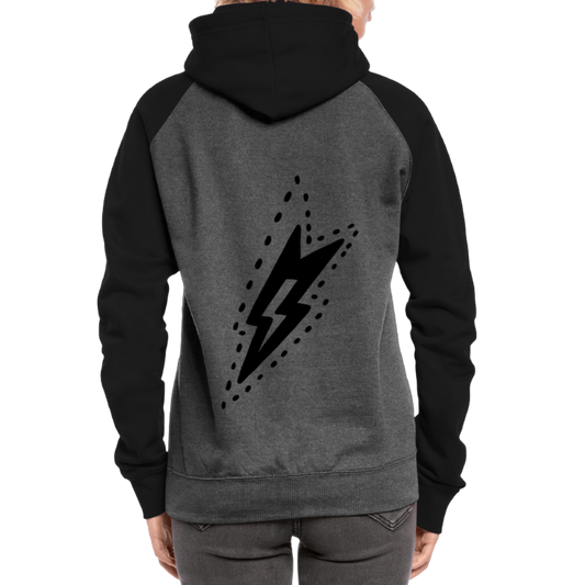 Sudadera con capucha de béisbol unisex"guitarist deer" - graphite/black