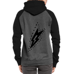 Sudadera con capucha de béisbol unisex"guitarist deer" - graphite/black