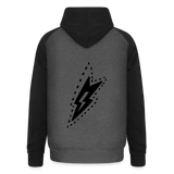 Sudadera con capucha de béisbol unisex"guitarist deer" - graphite/black