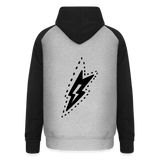 Sudadera con capucha de béisbol unisex"guitarist deer" - heather grey/black