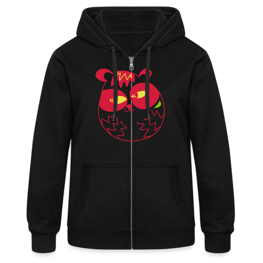 Chaqueta con capucha de alto gramaje para mujer"koala y panda" - black