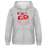 Chaqueta con capucha de alto gramaje para mujer"koala y panda" - heather grey