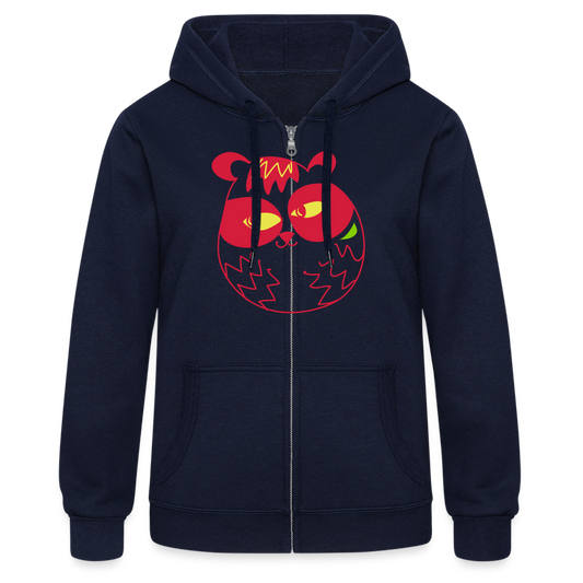 Chaqueta con capucha de alto gramaje para mujer"koala y panda" - navy