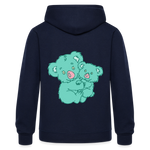 Chaqueta con capucha de alto gramaje para mujer"koala y panda" - navy