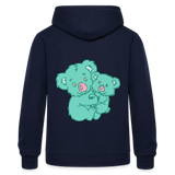 Chaqueta con capucha de alto gramaje para mujer"koala y panda" - navy