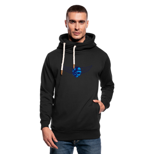 Sudadera con capucha y cuello alto unisex"born free choppers" - black